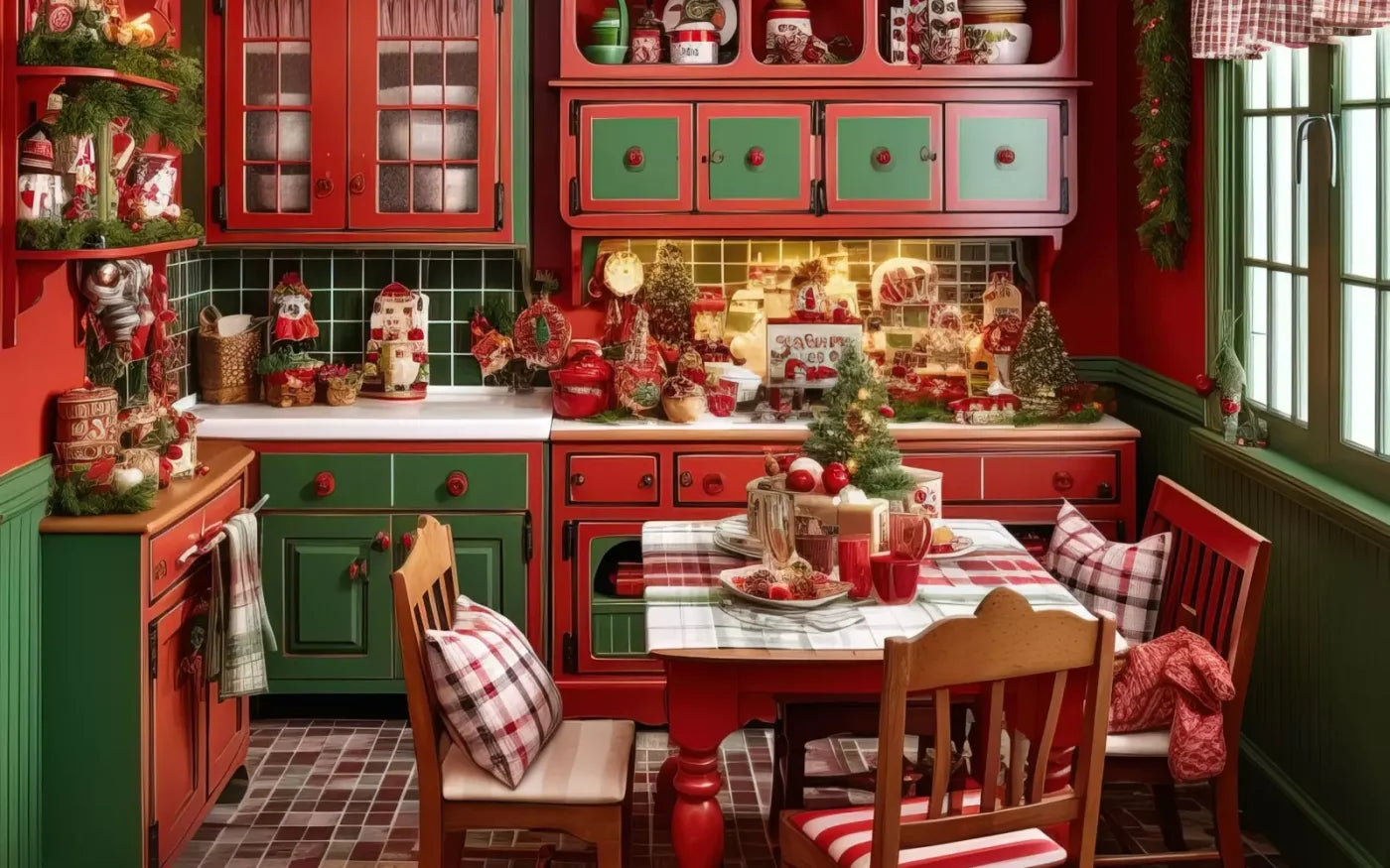North Pole Kitchen 8’X5’ Ultracloth (96 X 60 Inch) Backdrop