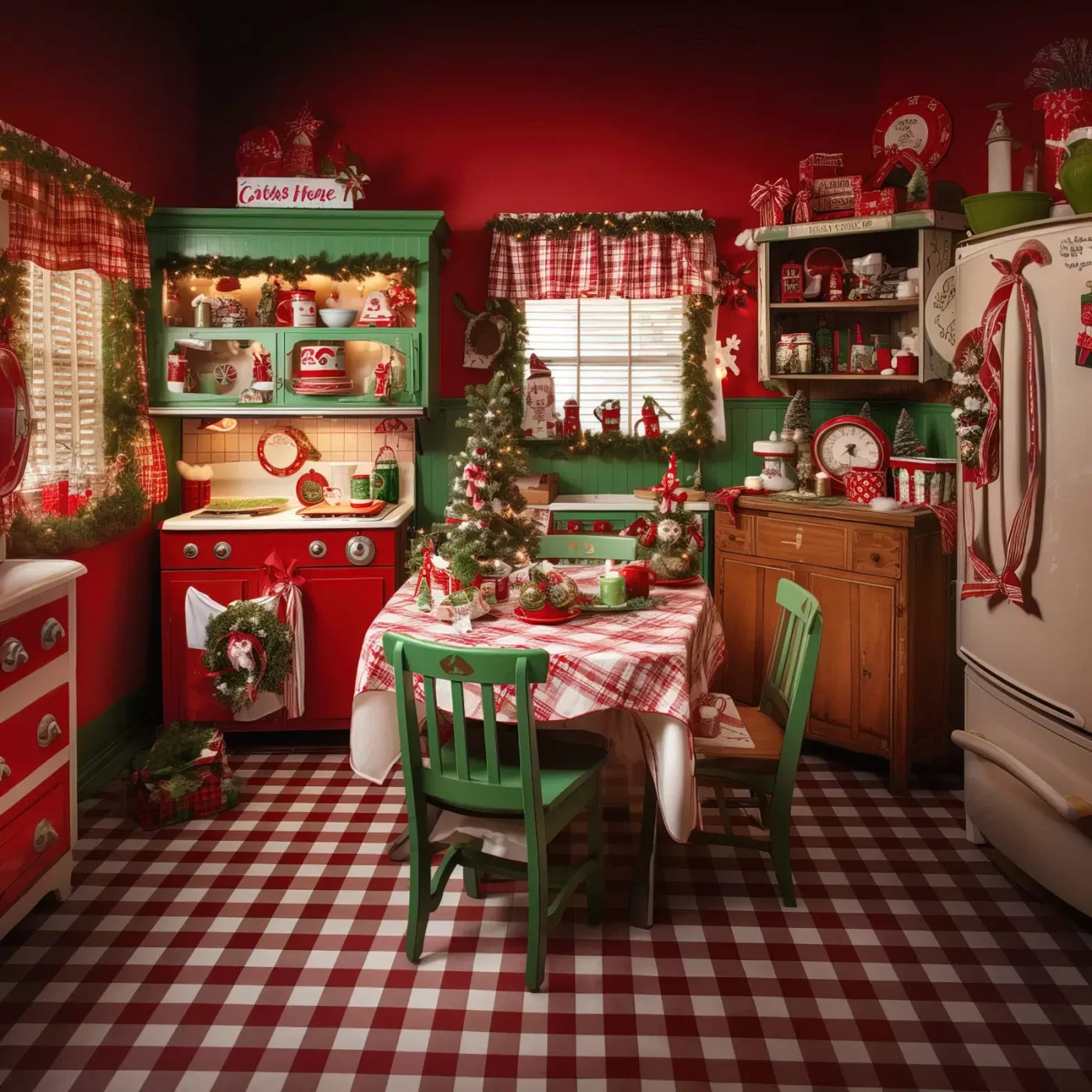 North Pole Kitchen Ii 10’X10’ Ultracloth (120 X Inch) Backdrop