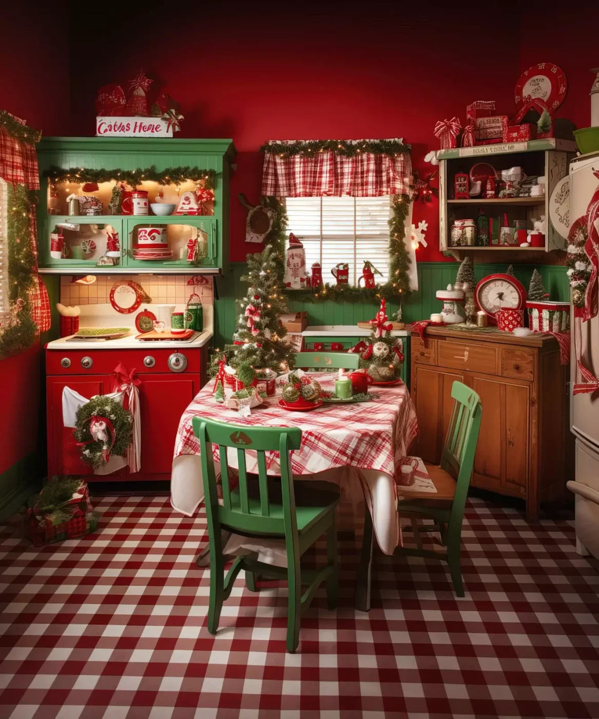 North Pole Kitchen Ii 10’X12’ Ultracloth (120 X 144 Inch) Backdrop