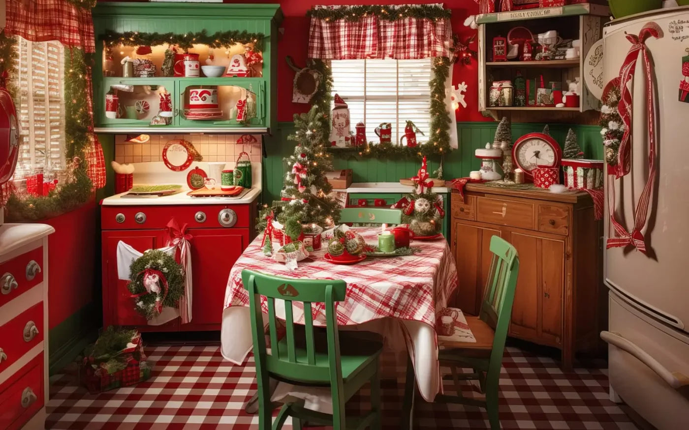 North Pole Kitchen Ii 8’X5’ Ultracloth (96 X 60 Inch) Backdrop