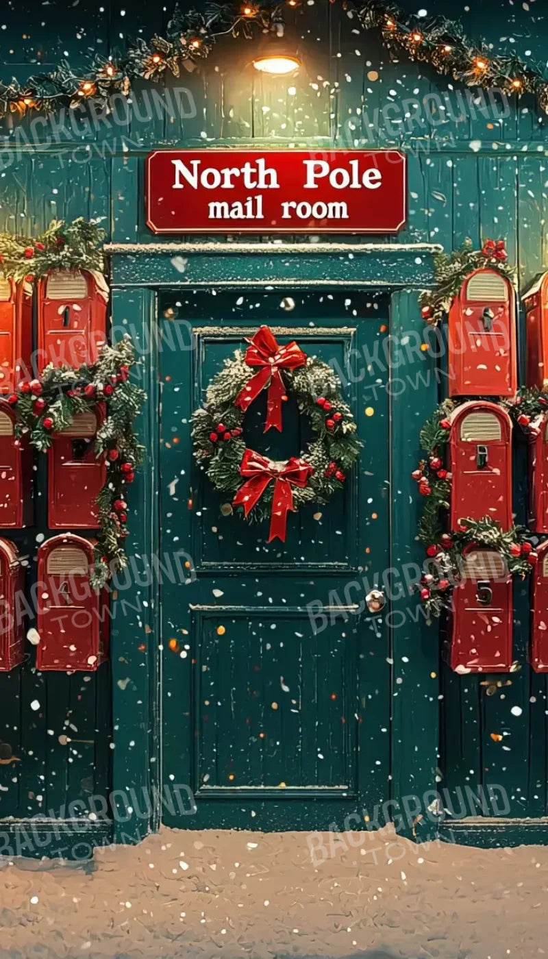 North Pole Mail Room I 8’X14’ Ultracloth (96 X 168 Inch) Backdrop