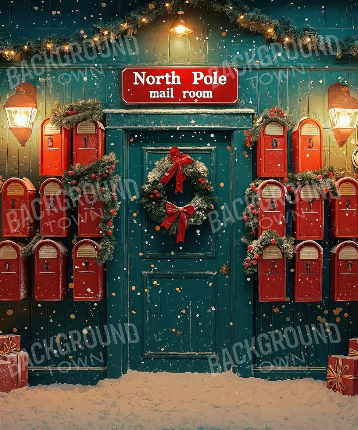 North Pole Mail Room Iii 10’X12’ Ultracloth (120 X 144 Inch) Backdrop