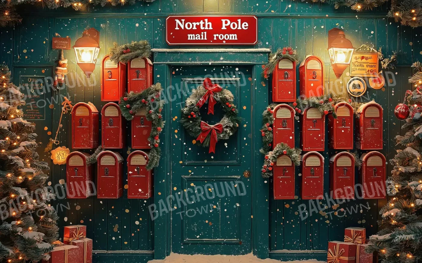 North Pole Mail Room Iii 16’X10’ Ultracloth (192 X 120 Inch) Backdrop