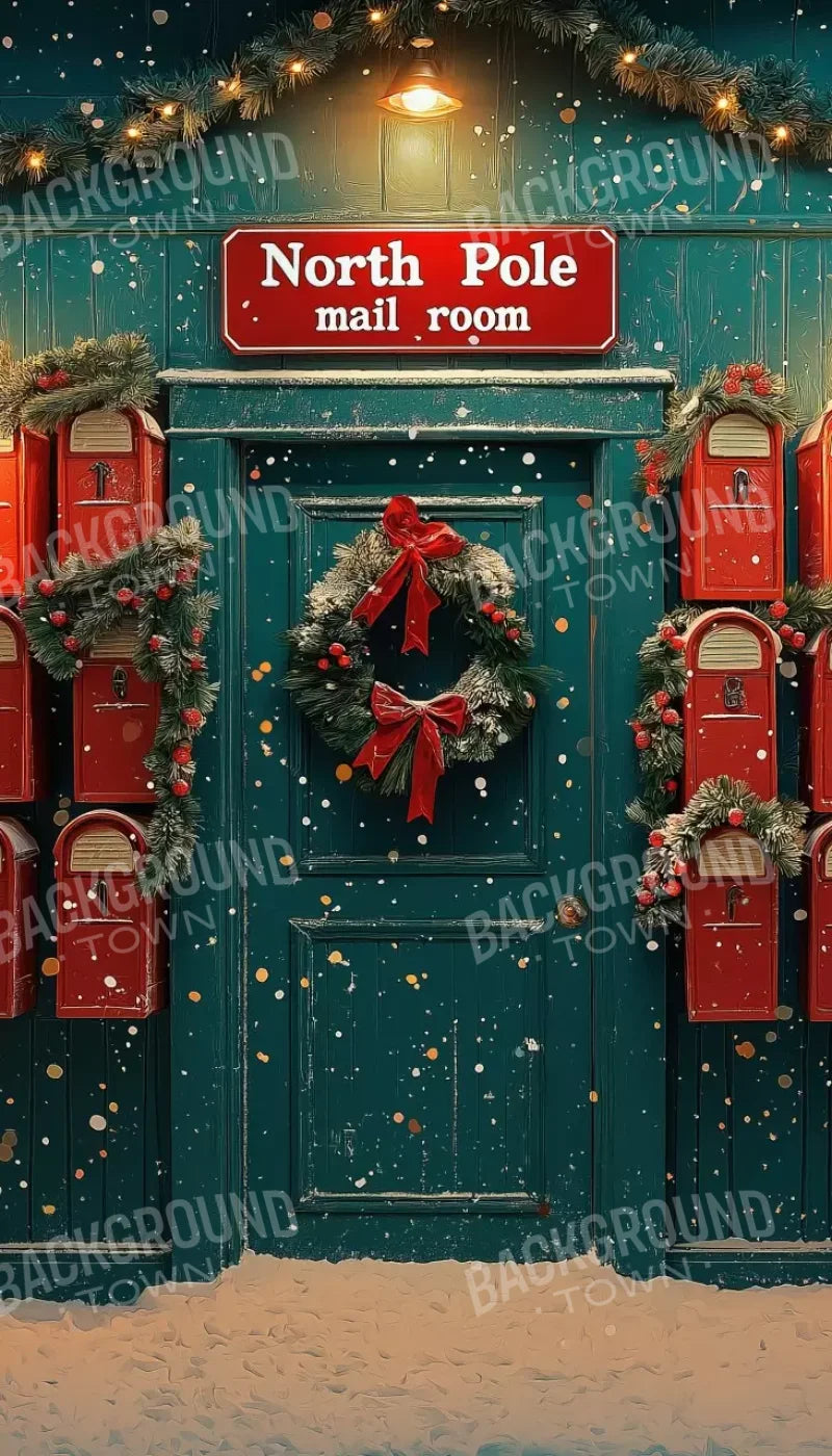 North Pole Mail Room Iii 8’X14’ Ultracloth (96 X 168 Inch) Backdrop