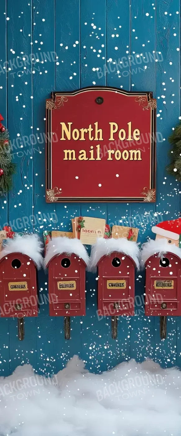 North Pole Mail Room Wall 5’X12’ Ultracloth For Westcott X-Drop (60 X 144 Inch) Backdrop