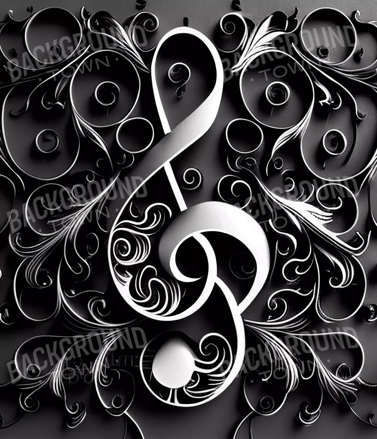 Music Note 10X12 Ultracloth ( 120 X 144 Inch ) Backdrop