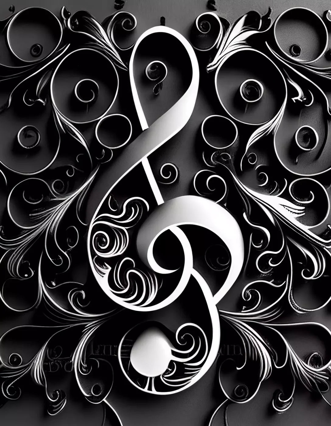 Music Note 6X8 Fleece ( 72 X 96 Inch ) Backdrop