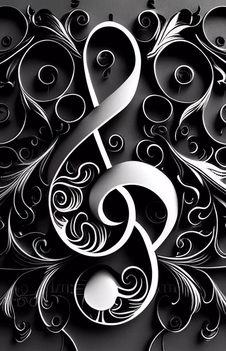 Music Note 8X12 Ultracloth ( 96 X 144 Inch ) Backdrop