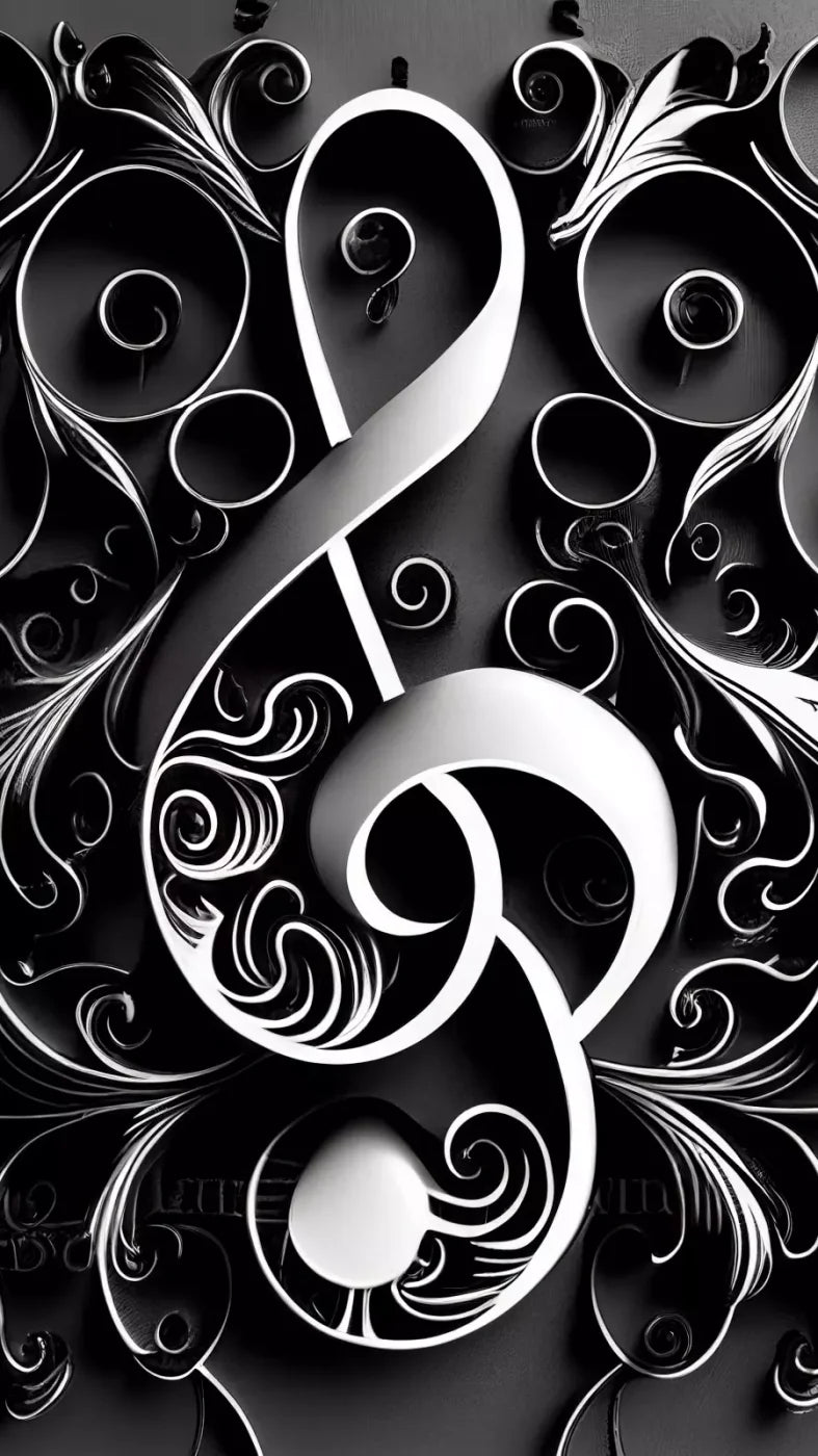 Music Note 8X14 Ultracloth ( 96 X 168 Inch ) Backdrop