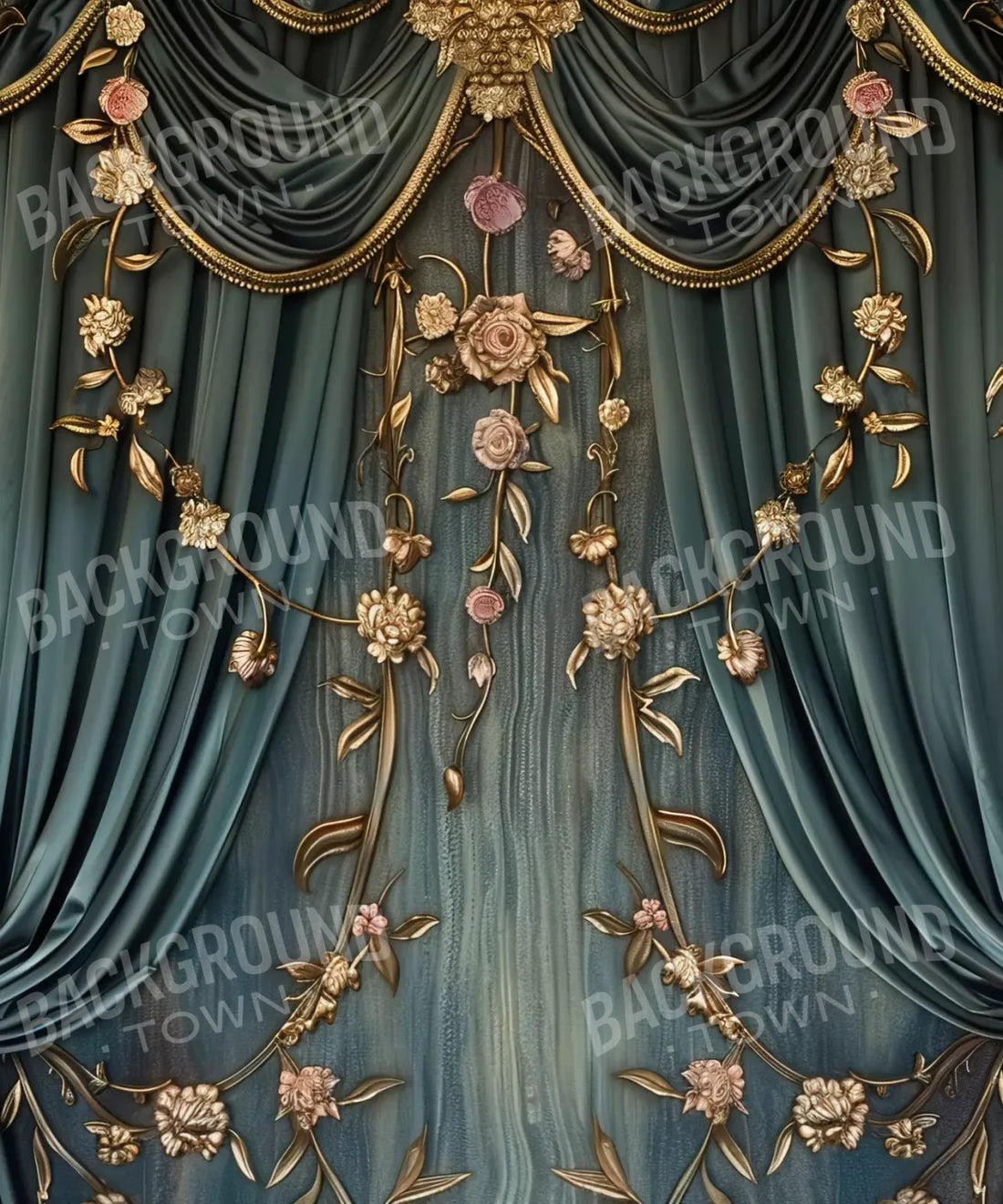 Green Gold Curtin  Backdrop for Photography