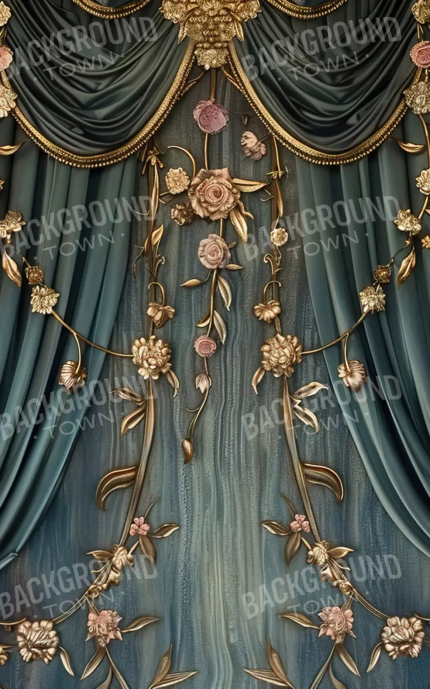 Nouveau Floral Curtain 5’X8’ Ultracloth (60 X 96 Inch) Backdrop
