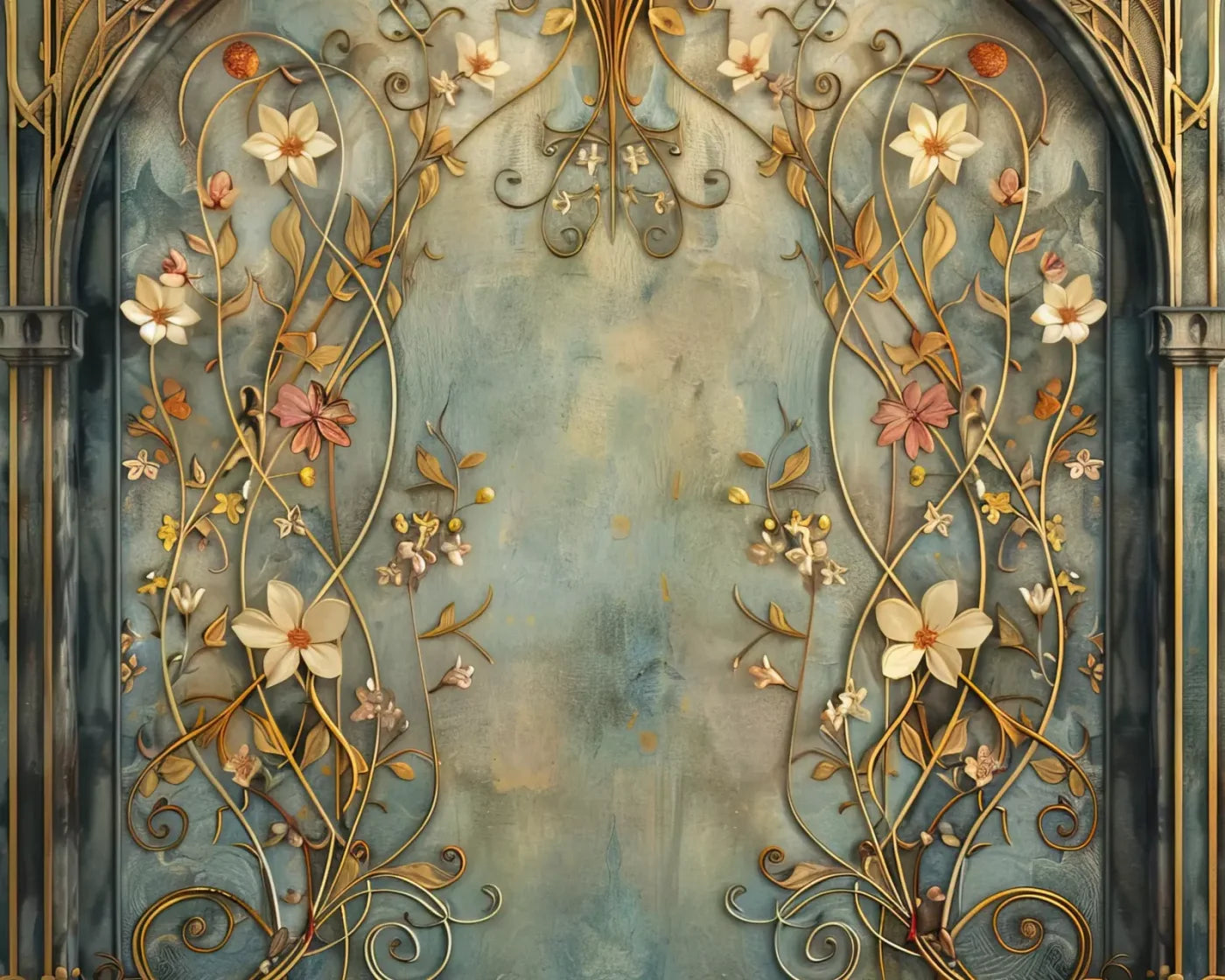 Nouveau Wall I 10’X8’ Fleece (120 X 96 Inch) Backdrop