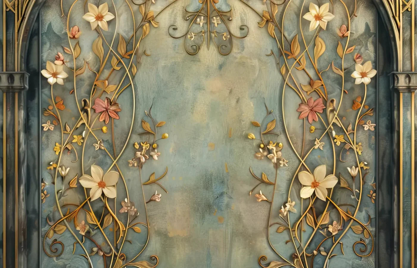 Nouveau Wall I 14’X9’ Ultracloth (168 X 108 Inch) Backdrop