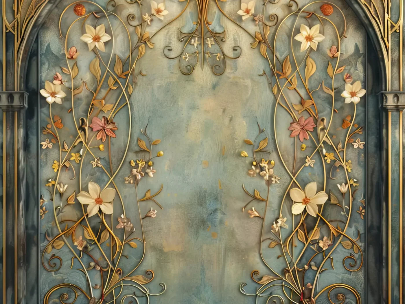Nouveau Wall I 6’8X5’ Fleece (80 X 60 Inch) Backdrop