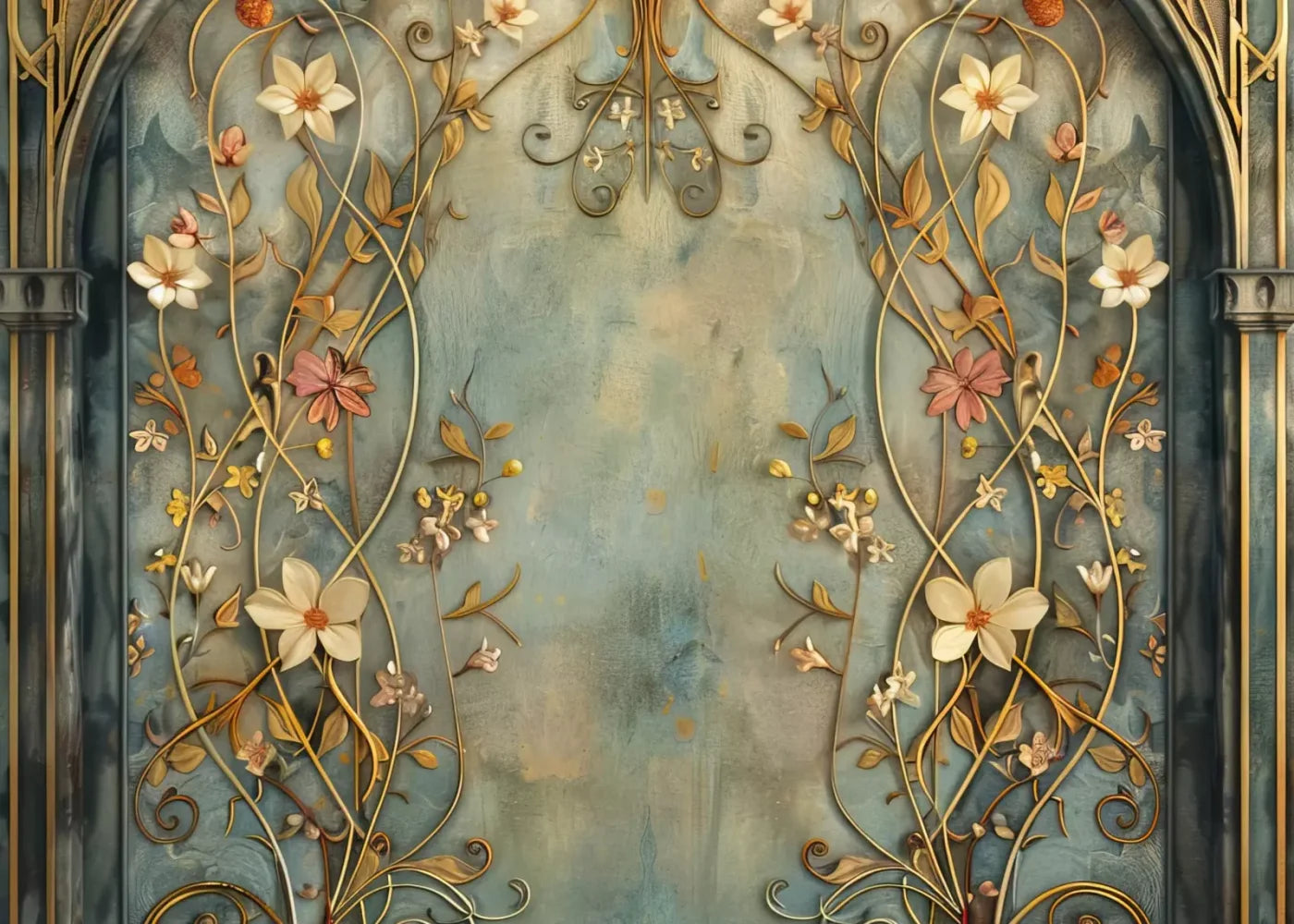 Nouveau Wall I 7’X5’ Ultracloth (84 X 60 Inch) Backdrop