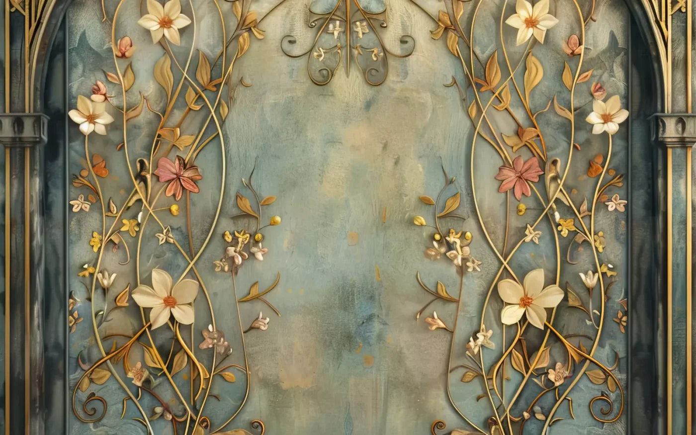 Nouveau Wall I 8’X5’ Ultracloth (96 X 60 Inch) Backdrop