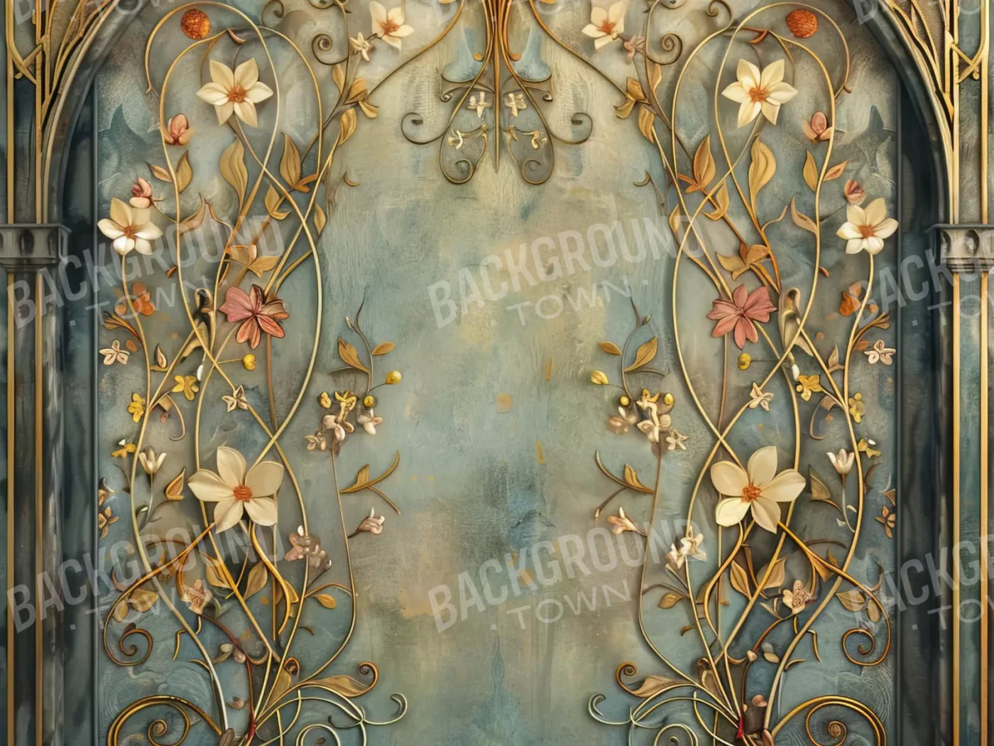 Nouveau Wall I 8’X6’ Fleece (96 X 72 Inch) Backdrop