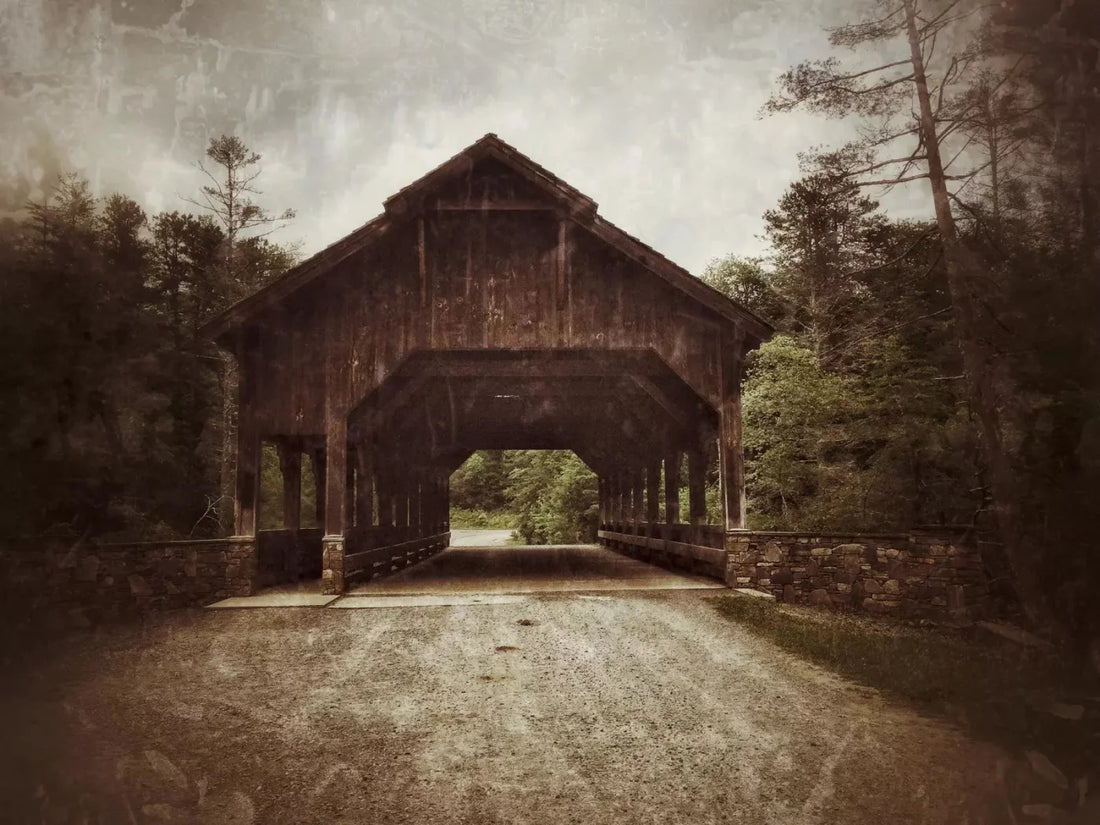 Covered Bridge 68X5 Fleece ( 80 X 60 Inch ) Backdrop