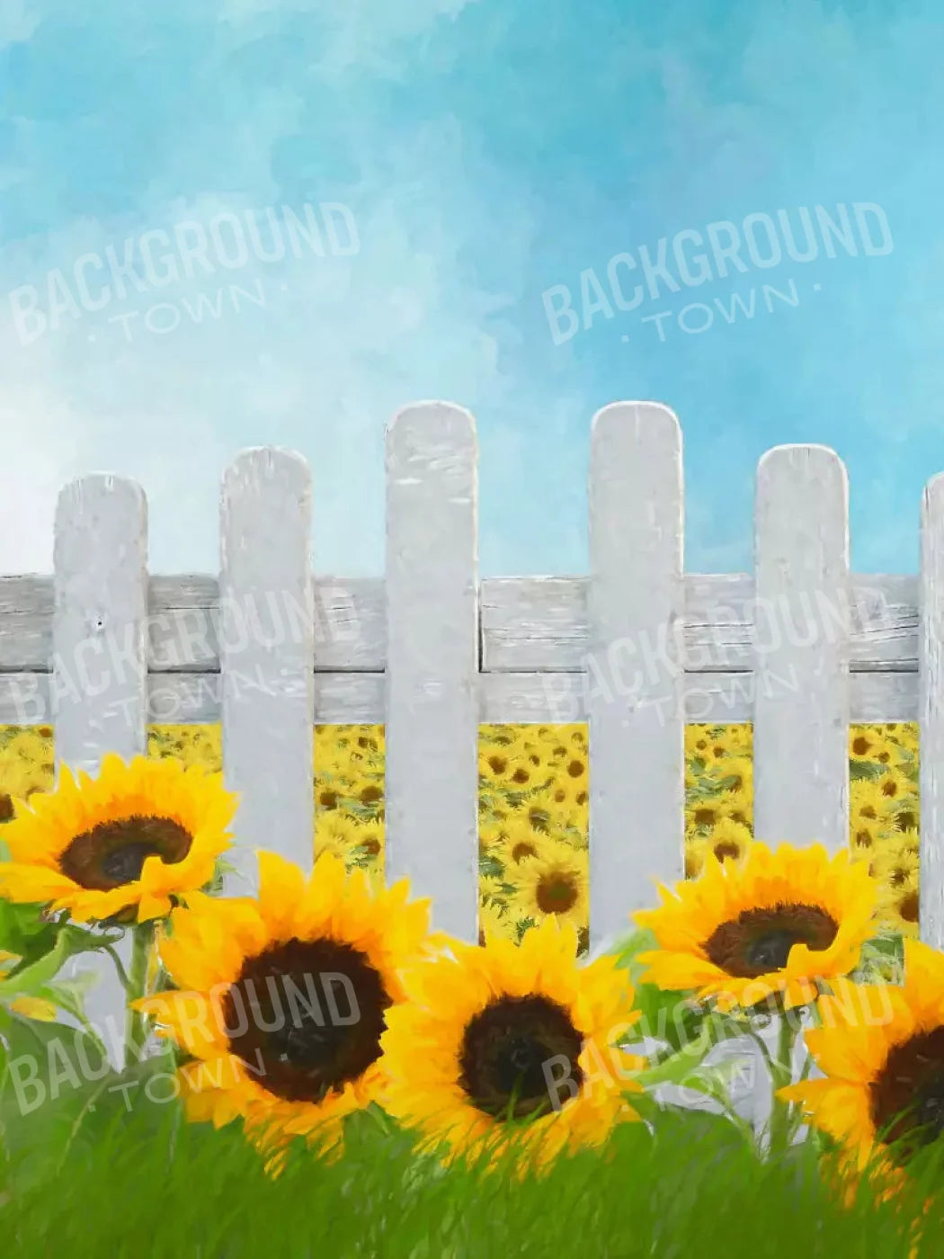 Ode To Sunflowers 5X68 Fleece ( 60 X 80 Inch ) Backdrop
