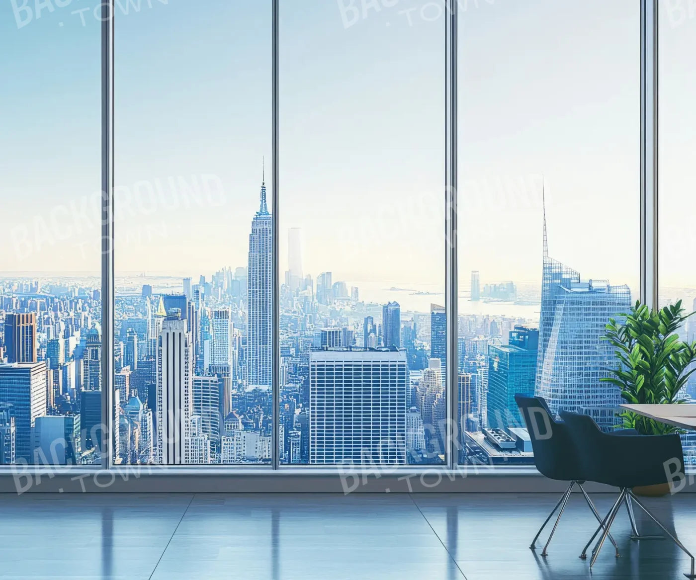 Office Window 12’x10’ UltraCloth (144 x 120 inch) Backdrop