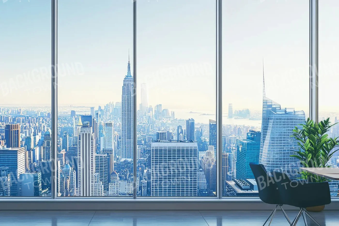 Office Window 12’x8’ UltraCloth (144 x 96 inch) Backdrop