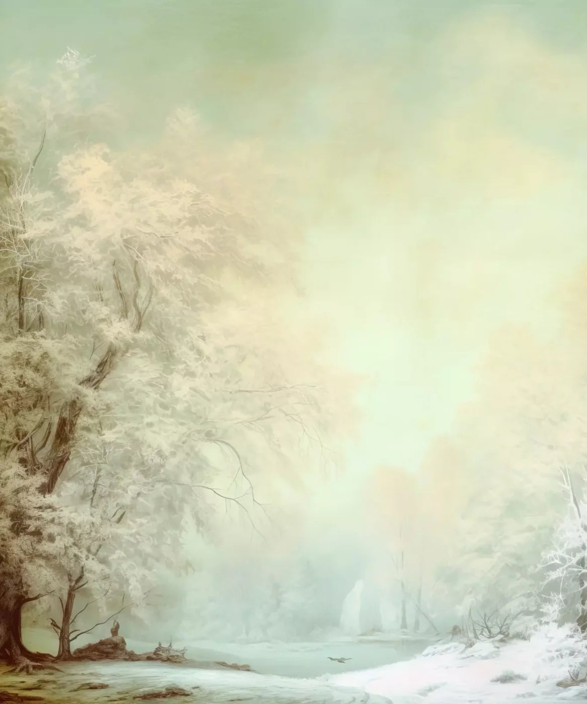 Oil Painted Winter 10’X12’ Ultracloth (120 X 144 Inch) Backdrop