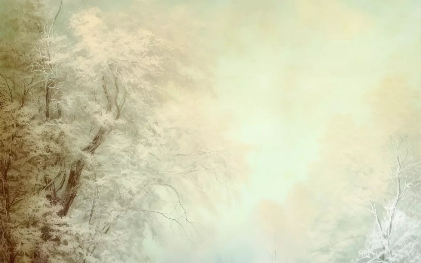 Oil Painted Winter 16’X10’ Ultracloth (192 X 120 Inch) Backdrop