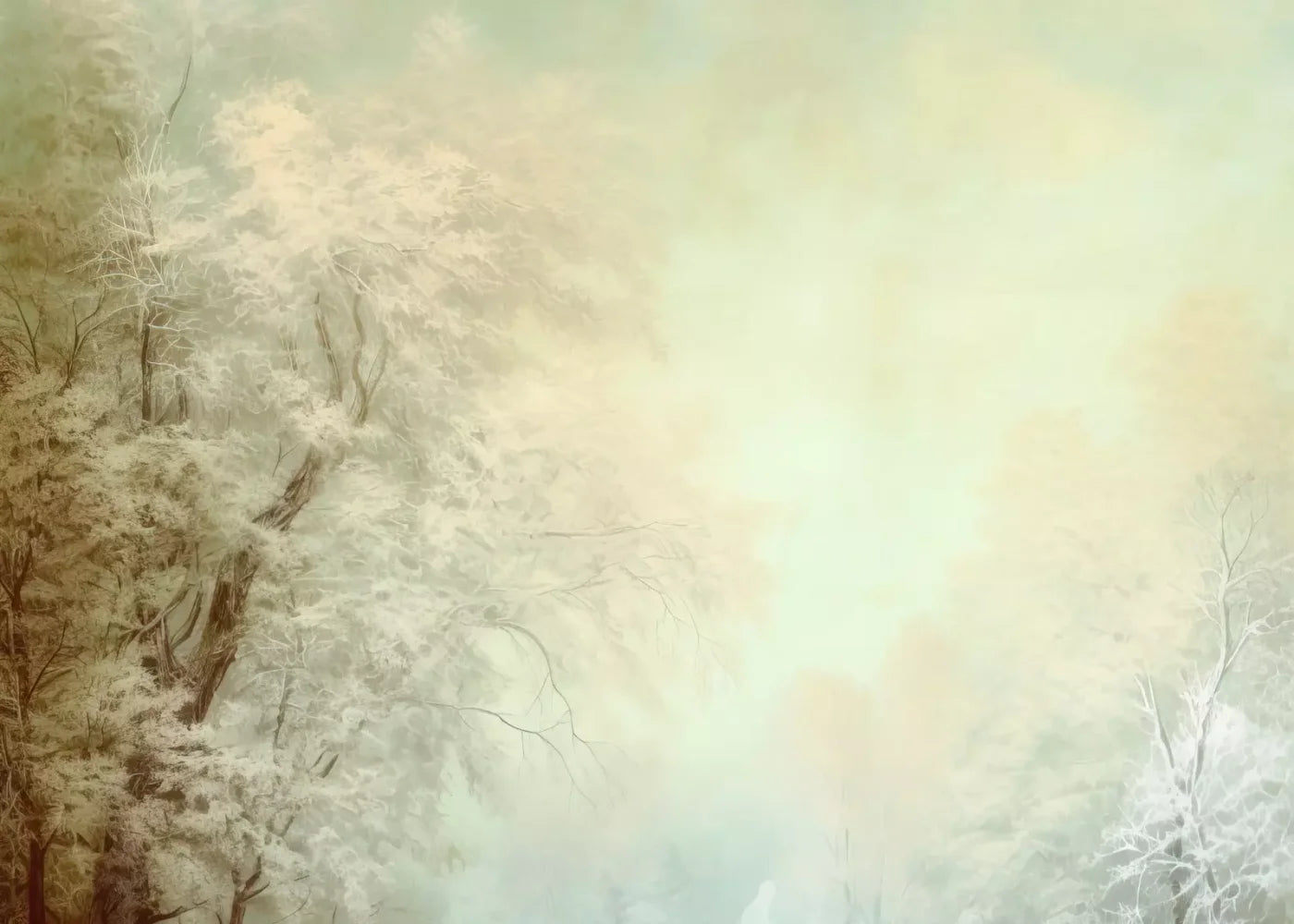 Oil Painted Winter 7’X5’ Ultracloth (84 X 60 Inch) Backdrop