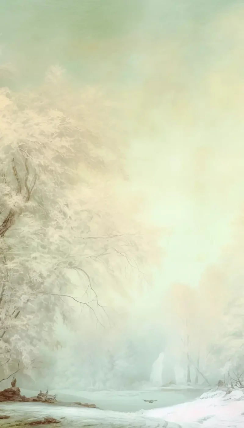 Oil Painted Winter 8’X14’ Ultracloth (96 X 168 Inch) Backdrop