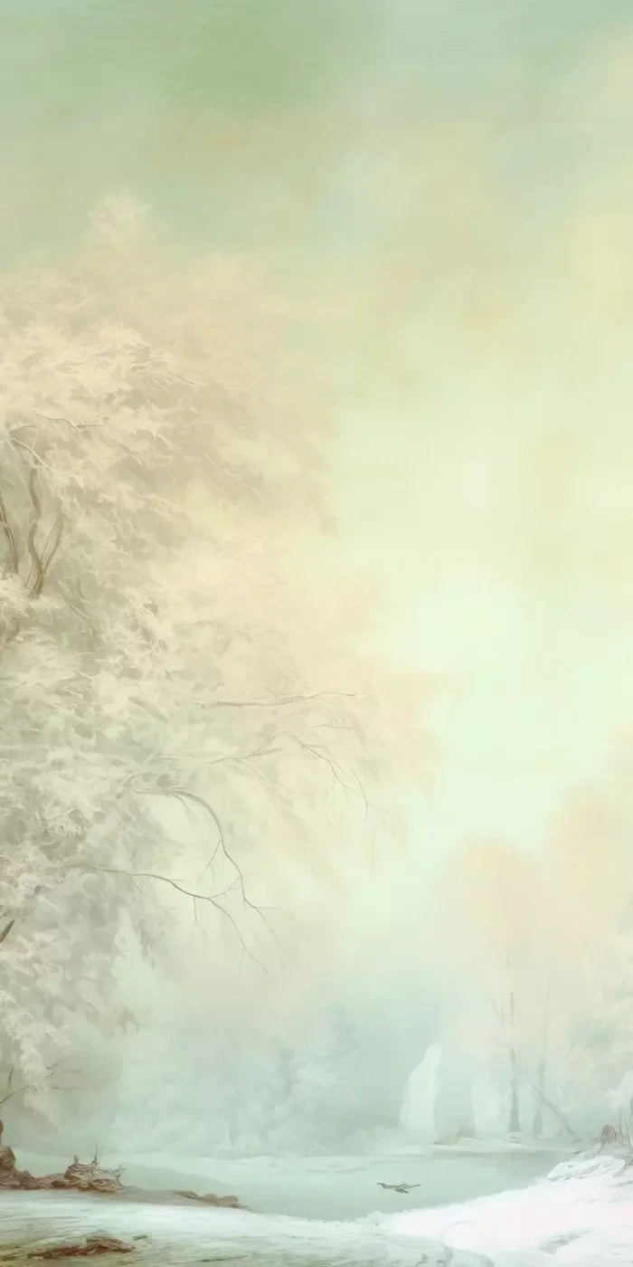 Oil Painted Winter 8’X16’ Ultracloth (96 X 192 Inch) Backdrop