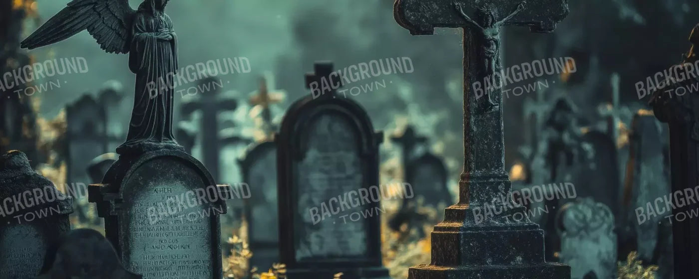 Old Abandoned Cemetary 20’X8’ Ultracloth (240 X 96 Inch) Backdrop