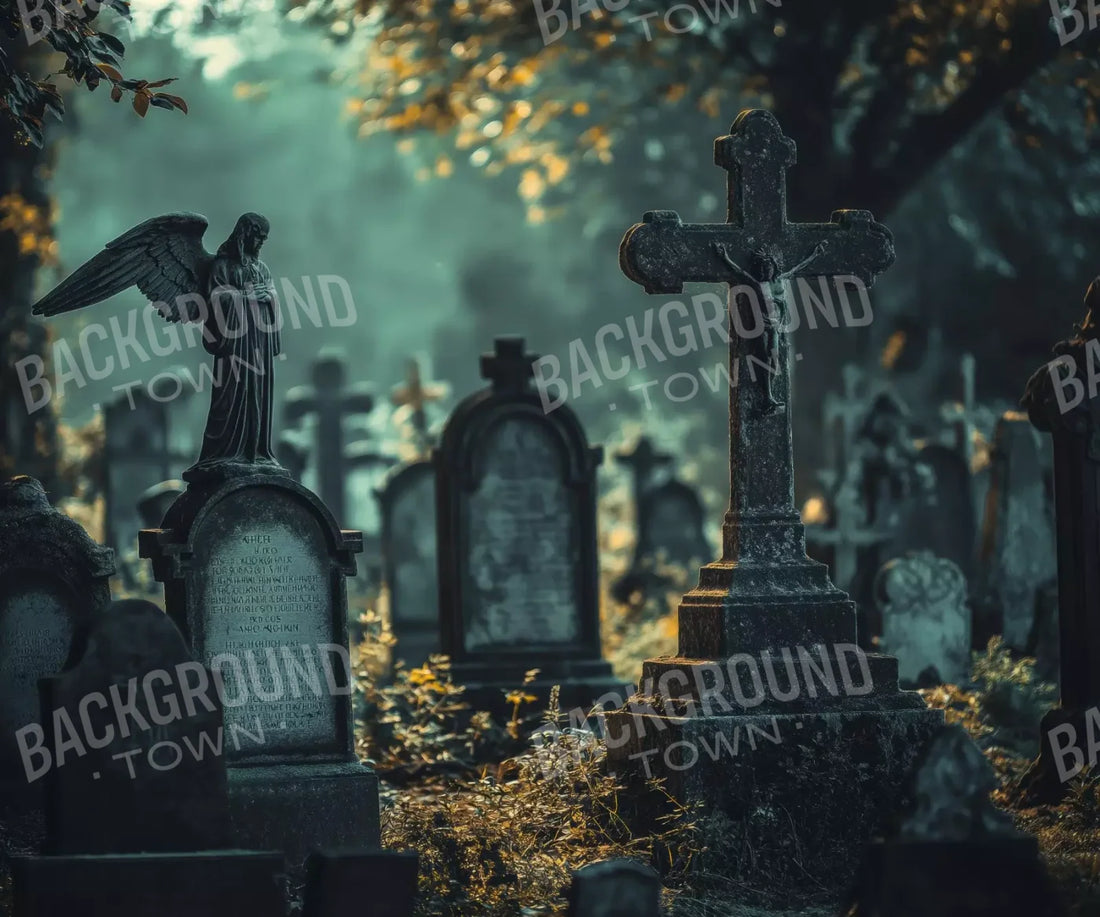 Old Abandoned Cemetary 5’X4’2 Fleece (60 X 50 Inch) Backdrop