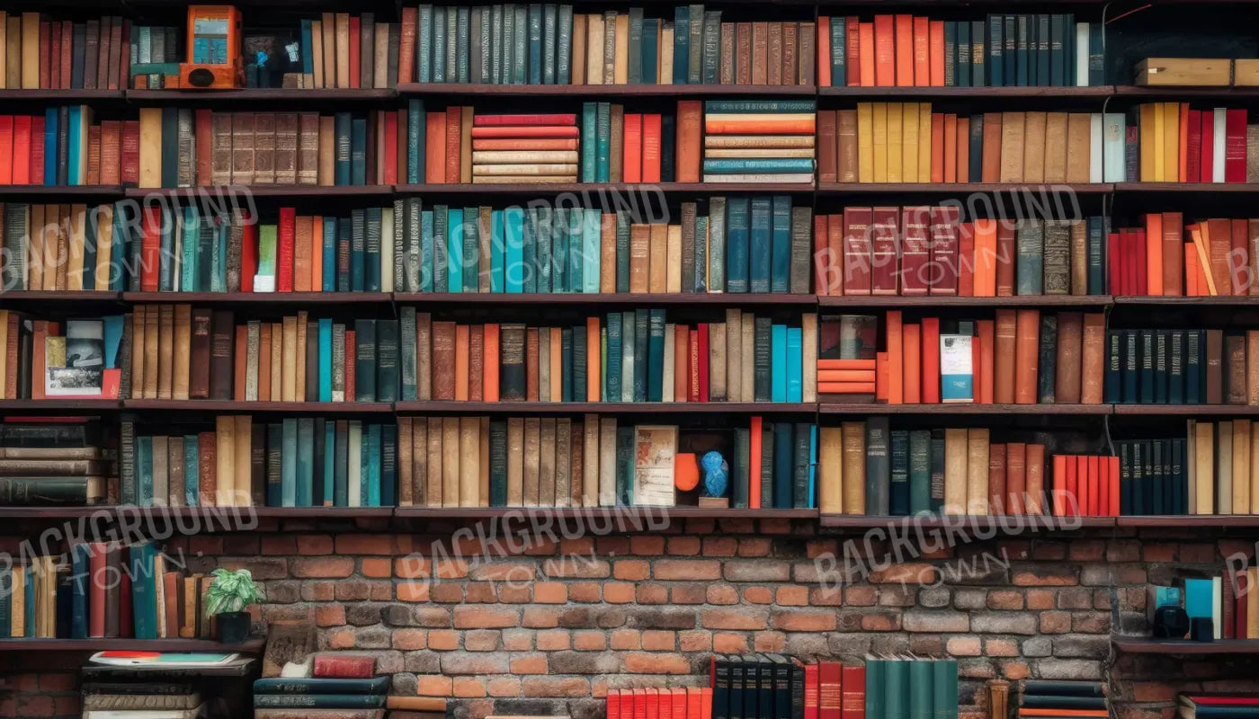 Old Book Shelf 14’x8’ UltraCloth (168 x 96 inch) Backdrop