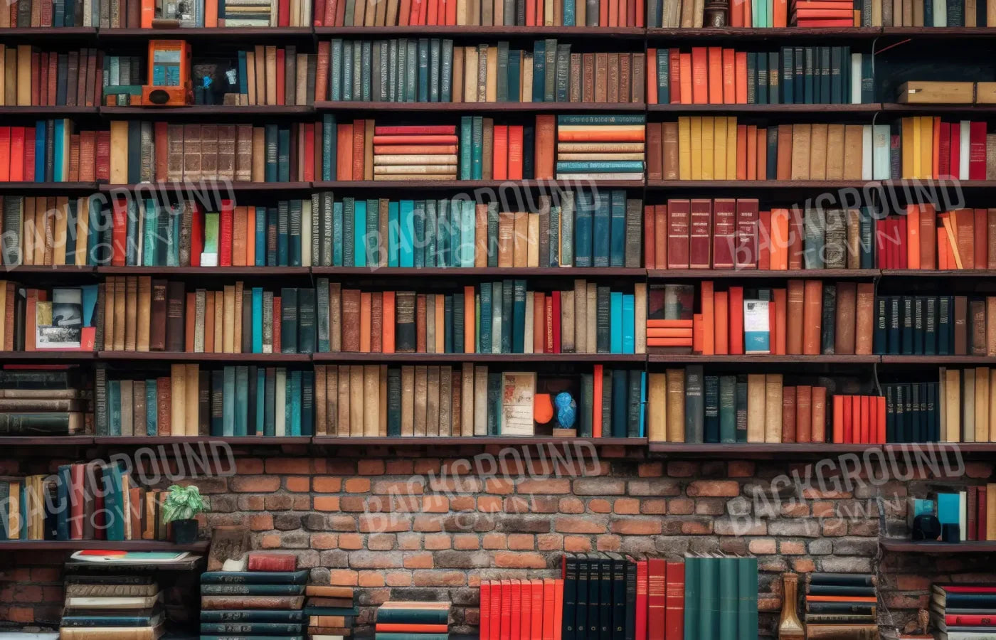 Old Book Shelf 14’x9’ UltraCloth (168 x 108 inch) Backdrop