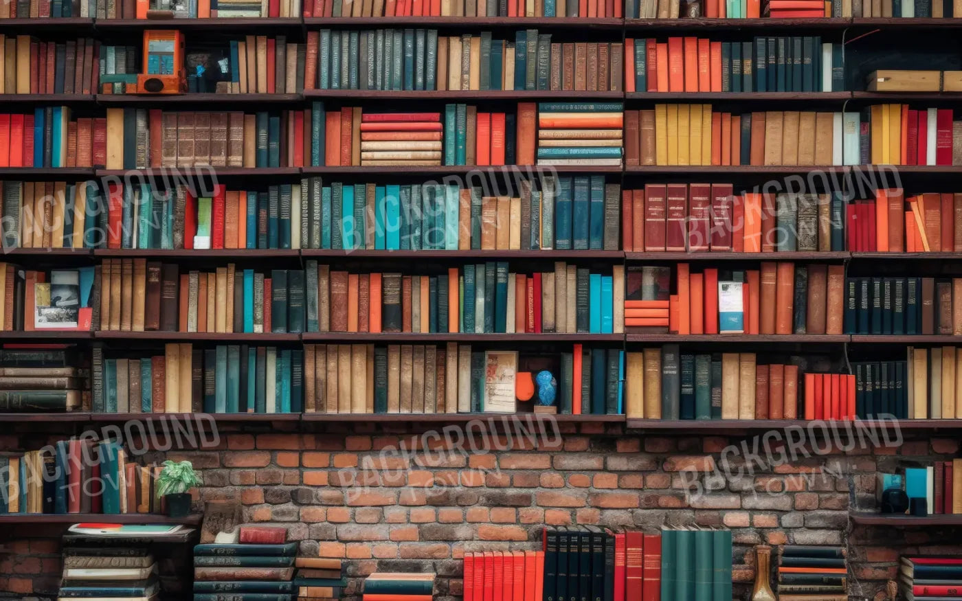 Old Book Shelf 8’x5’ UltraCloth (96 x 60 inch) Backdrop