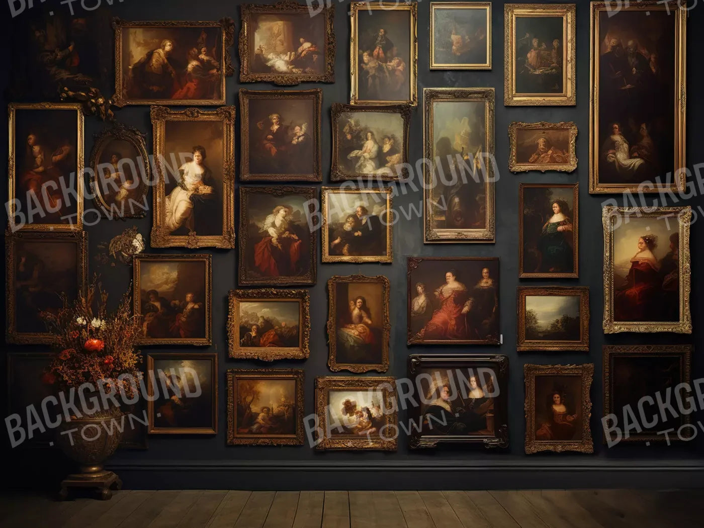 Old Masters Room 8X6 Fleece ( 96 X 72 Inch ) Backdrop