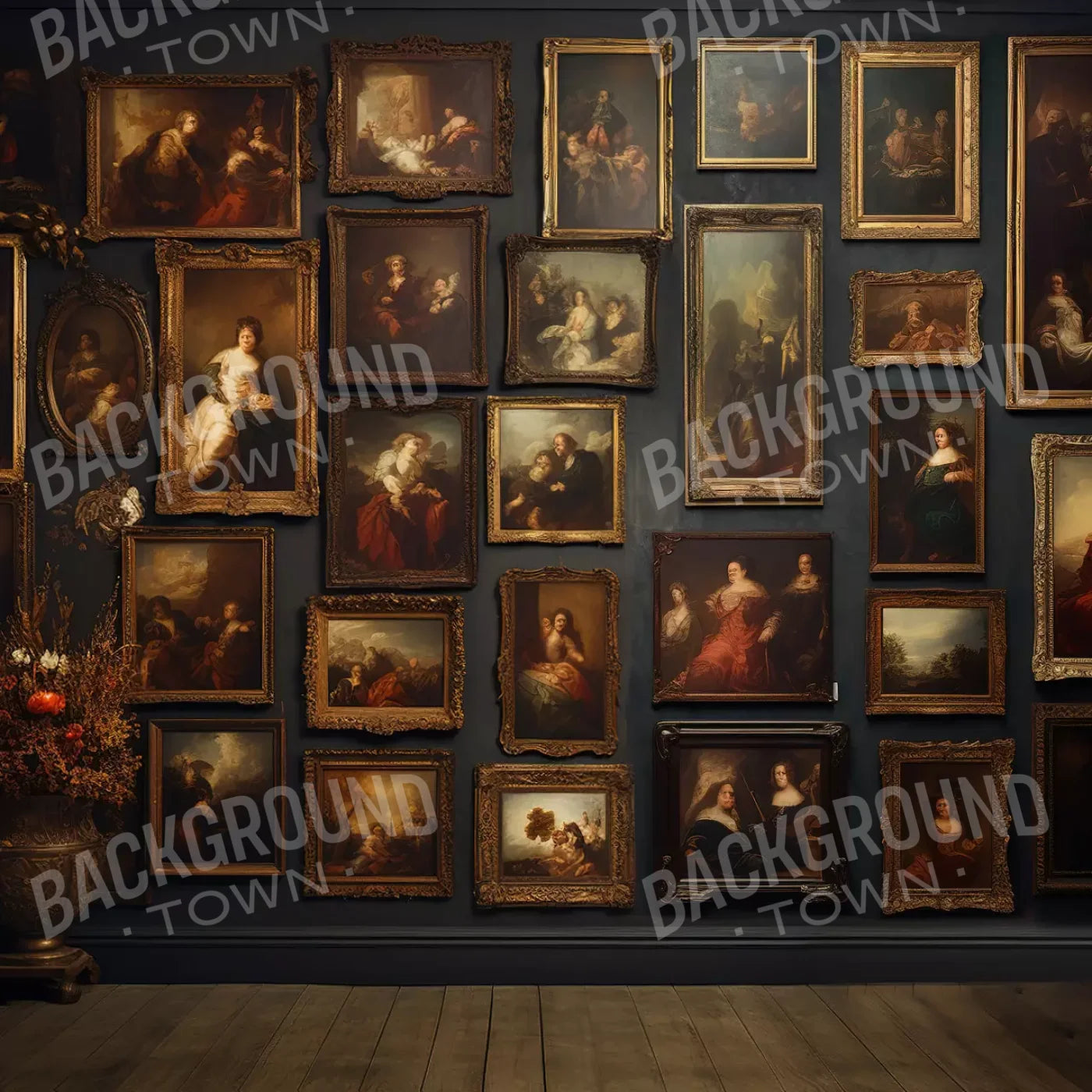 Old Masters Room 8X8 Fleece ( 96 X Inch ) Backdrop