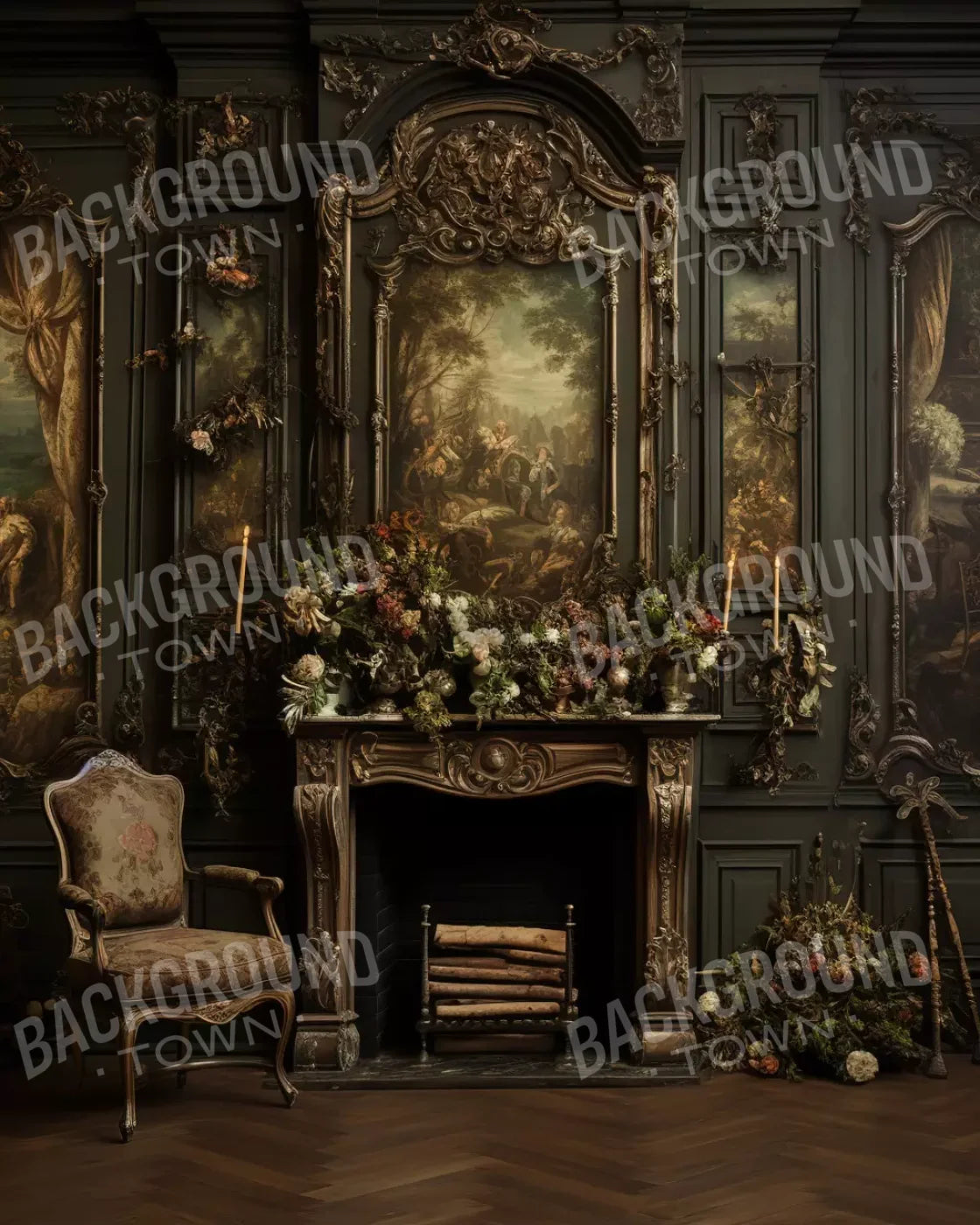 Old Masters Room Ii 8’X10’ Fleece (96 X 120 Inch) Backdrop