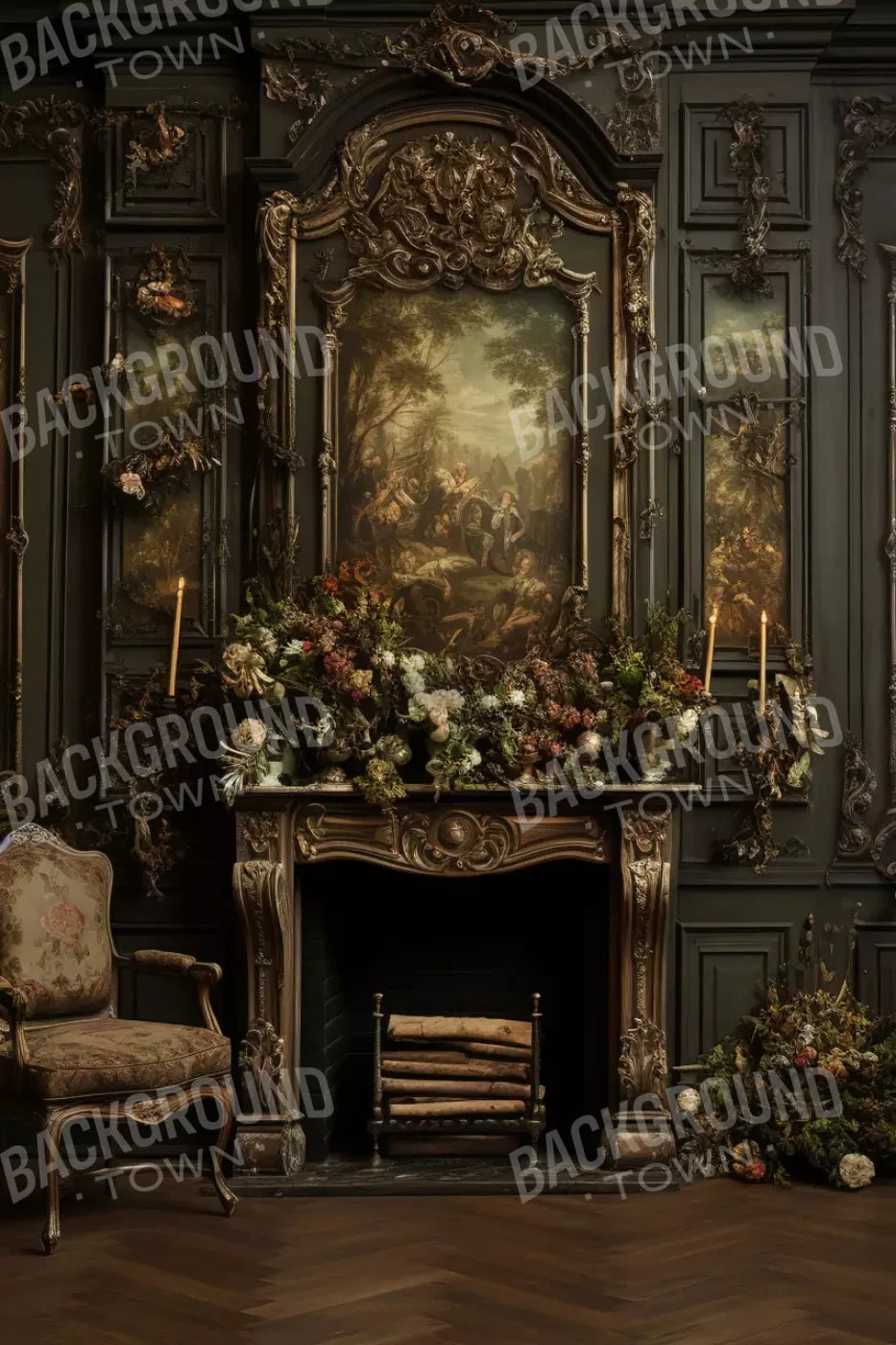 Old Masters Room Ii 8’X12’ Ultracloth (96 X 144 Inch) Backdrop