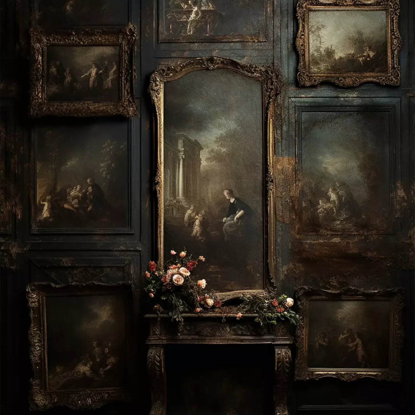 Old Masters Room Iv 10’X10’ Ultracloth (120 X Inch) Backdrop