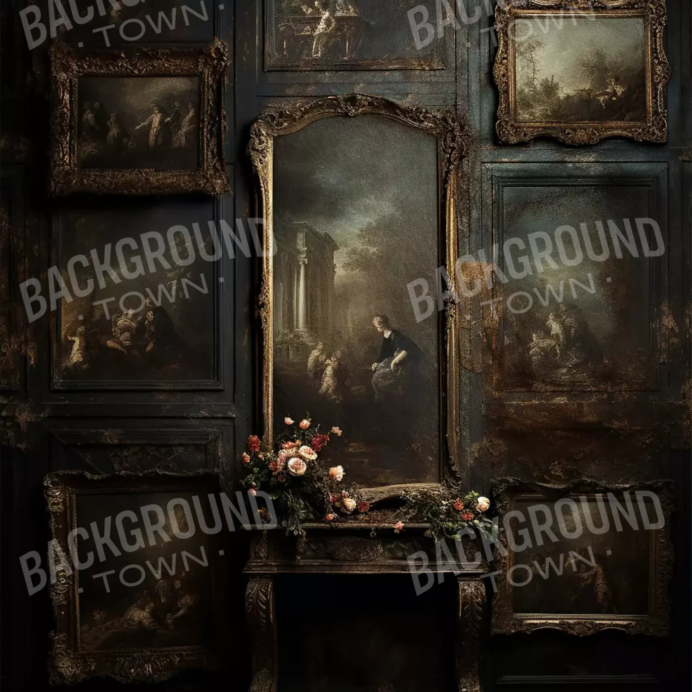Old Masters Room Iv 10’X10’ Ultracloth (120 X Inch) Backdrop