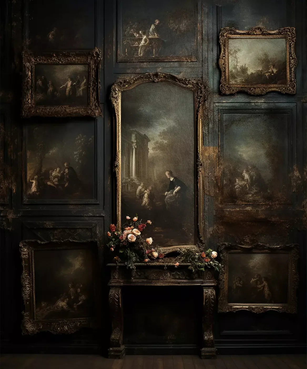 Old Masters Room Iv 10’X12’ Ultracloth (120 X 144 Inch) Backdrop