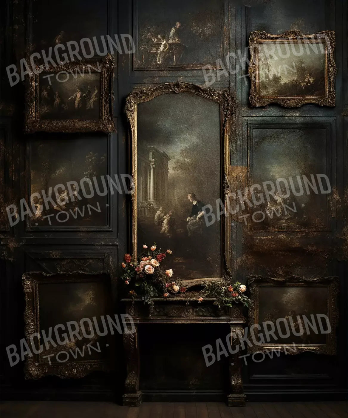 Old Masters Room Iv 10’X12’ Ultracloth (120 X 144 Inch) Backdrop