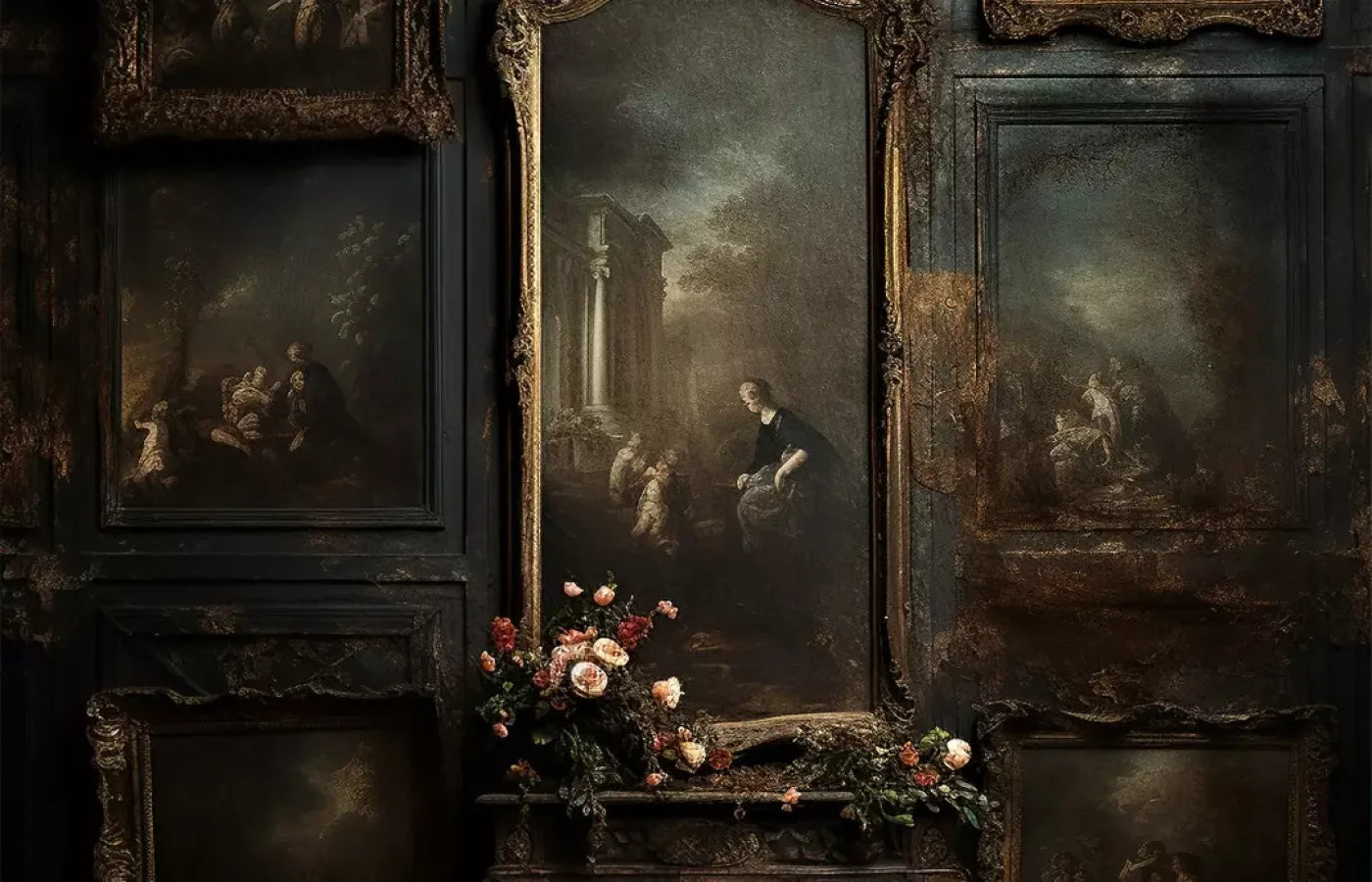 Old Masters Room Iv 14’X9’ Ultracloth (168 X 108 Inch) Backdrop