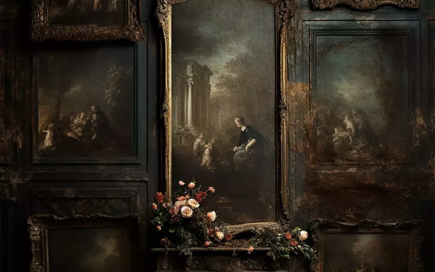 Old Masters Room Iv 16’X10’ Ultracloth (192 X 120 Inch) Backdrop