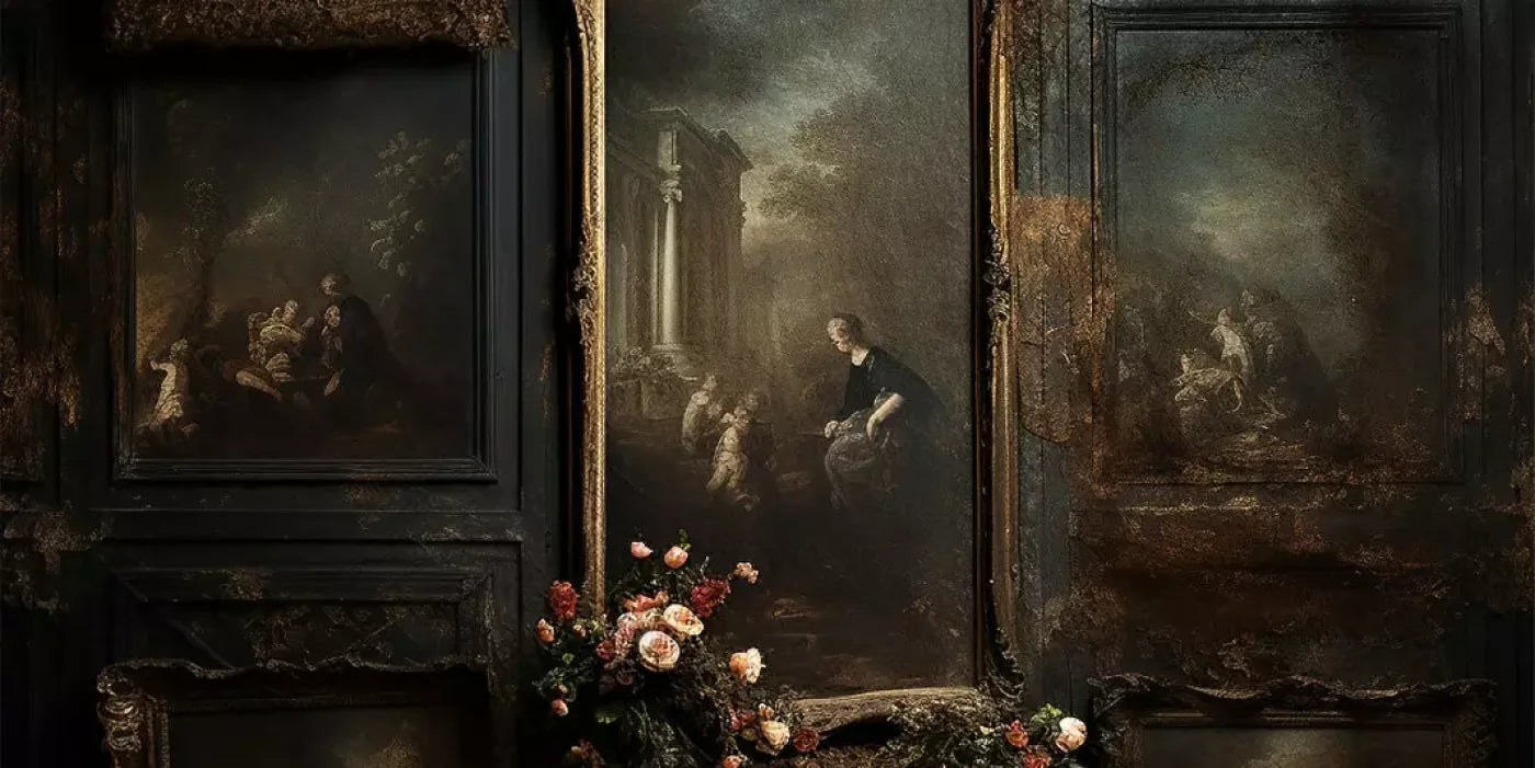 Old Masters Room Iv 16’X8’ Ultracloth (192 X 96 Inch) Backdrop