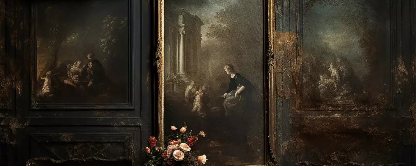 Old Masters Room Iv 20’X8’ Ultracloth (240 X 96 Inch) Backdrop