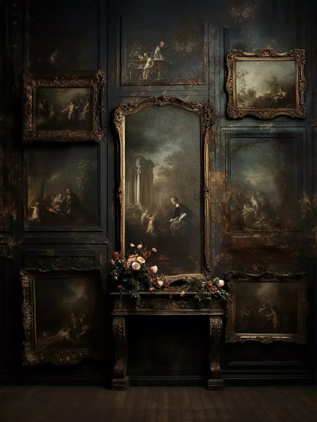 Old Masters Room Iv 6’X8’ Fleece (72 X 96 Inch) Backdrop