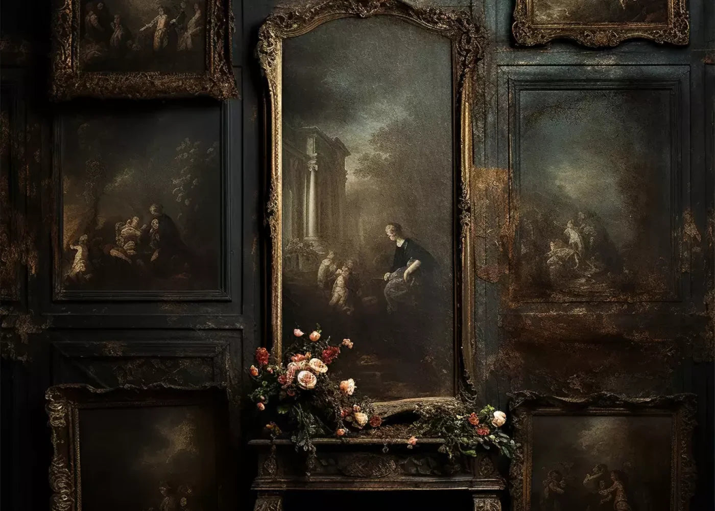 Old Masters Room Iv 7’X5’ Ultracloth (84 X 60 Inch) Backdrop