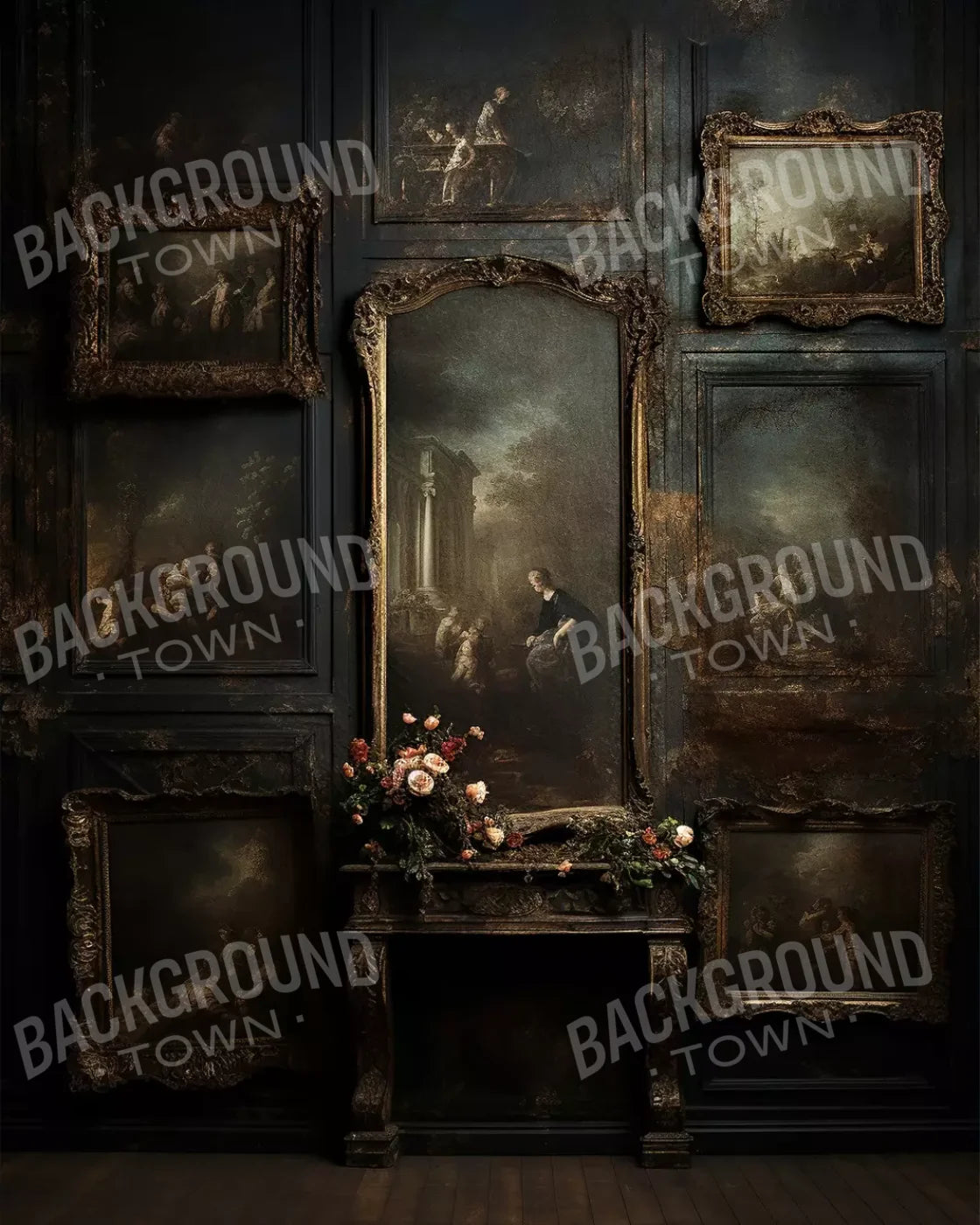 Old Masters Room Iv 8’X10’ Fleece (96 X 120 Inch) Backdrop